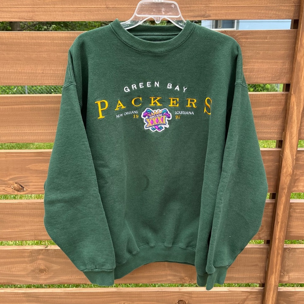 Vintage Green Bay Packers Crew Neck Sweatshirt